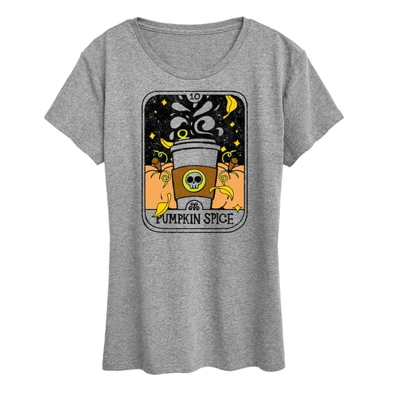 Instant Message - Fall - The Pumpkin Spice Tarot Card - Women's Short Sleeve Graphic T-Shirt