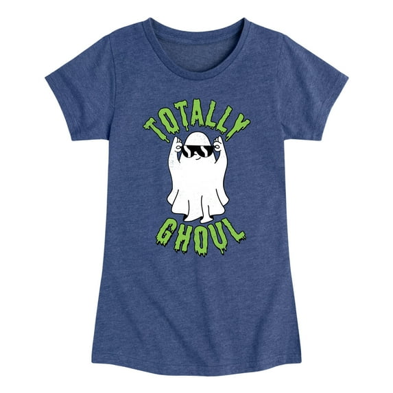Instant Message - Fall - Totally Ghoul; Cool Ghost - Toddler & Youth Girls Short Sleeve Graphic T-Shirt