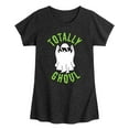 thumbnail image 1 of Instant Message - Fall - Totally Ghoul; Cool Ghost - Toddler & Youth Girls Short Sleeve Graphic T-Shirt, 1 of 6