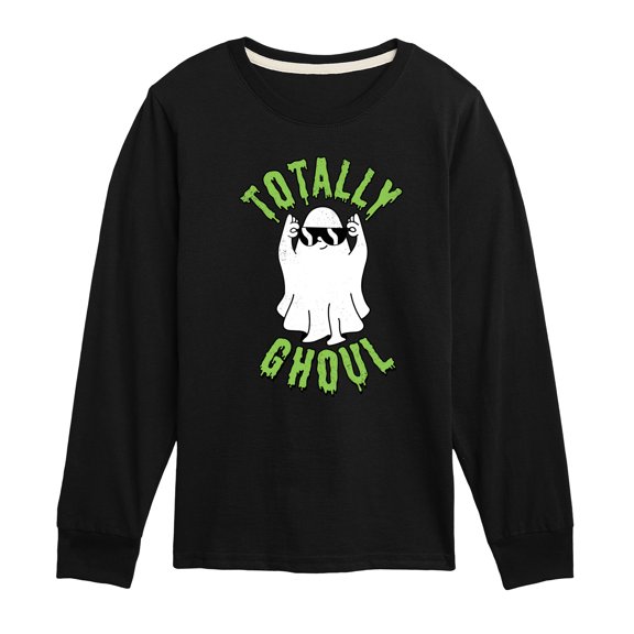 Instant Message - Fall - Totally Ghoul; Cool Ghost - Toddler & Youth Long Sleeve Graphic T-Shirt