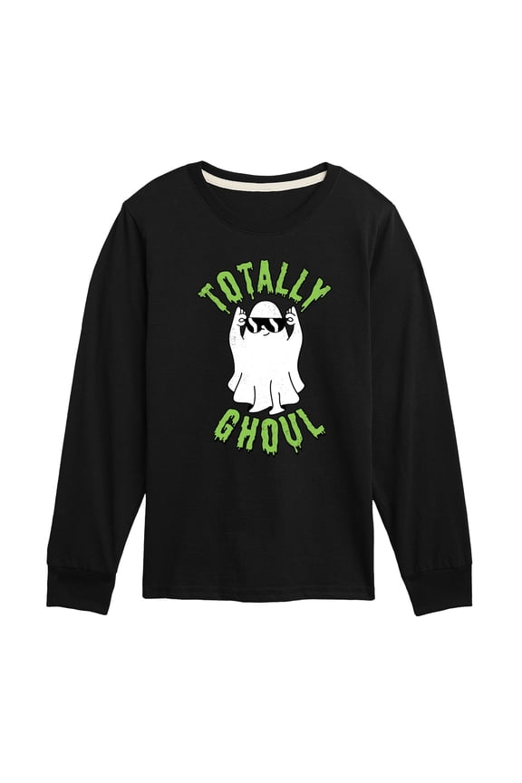 - Fall - Totally Ghoul; Cool Ghost - Toddler & Youth Long Sleeve Graphic T-Shirt