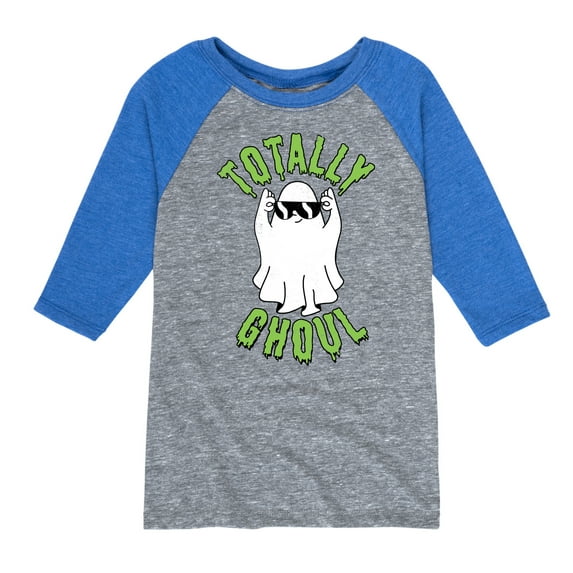 Instant Message - Fall - Totally Ghoul; Cool Ghost - Toddler & Youth Raglan Graphic T-Shirt