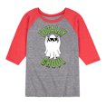 thumbnail image 1 of Instant Message - Fall - Totally Ghoul; Cool Ghost - Toddler & Youth Raglan Graphic T-Shirt, 1 of 7