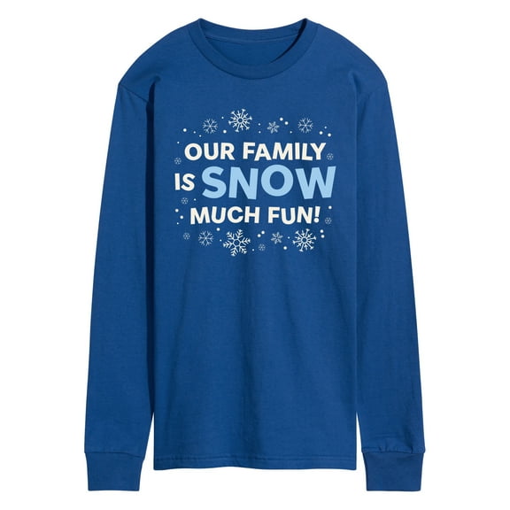 Instant Message - Family Snow Much Fun - Men's Long Sleeve Graphic T-Shirt