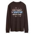 thumbnail image 1 of Instant Message - Family Snow Much Fun - Men's Long Sleeve Graphic T-Shirt, 1 of 4