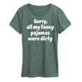 thumbnail image 1 of Instant Message - Fancy Pajamas Dirty - Women's Short Sleeve Graphic T-Shirt, 1 of 6