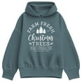 thumbnail image 1 of Instant Message - Farm Fresh Christmas Trees - Ladies Oversized Fleece Hoodie Sweatshirt, 1 of 4
