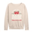 thumbnail image 1 of Instant Message - Farm Fresh Hard Cider Hot or Cold - Women's Lightweight French Terry Long Sleeve Shirt, 1 of 6