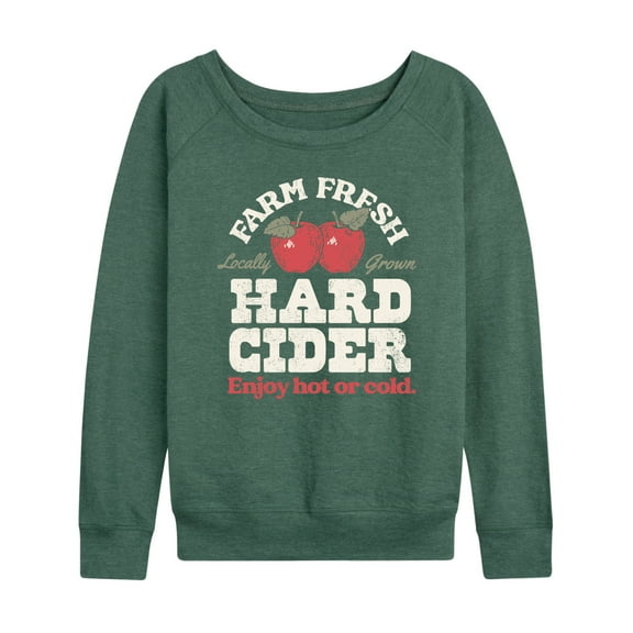Instant Message - Farm Fresh Hard Cider Hot or Cold - Women's Lightweight French Terry Long Sleeve Shirt