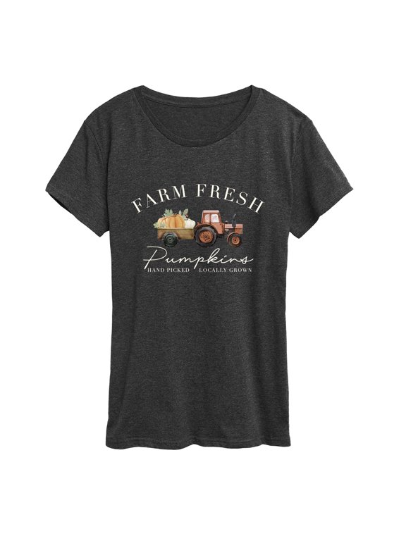 - Farm Fresh Pumpkins Women's Short Sleeve Graphic T-Shirt