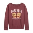 thumbnail image 1 of Instant Message - Fasching Masks  - Women's Lightweight French Terry Long Sleeve Shirt, 1 of 6