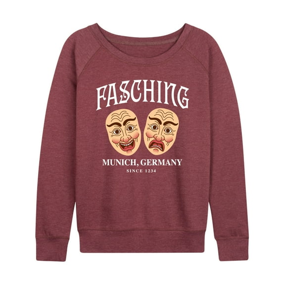 Instant Message - Fasching Masks  - Women's Lightweight French Terry Long Sleeve Shirt