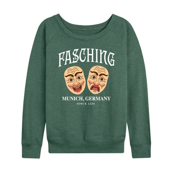 Instant Message - Fasching Masks  - Women's Lightweight French Terry Long Sleeve Shirt