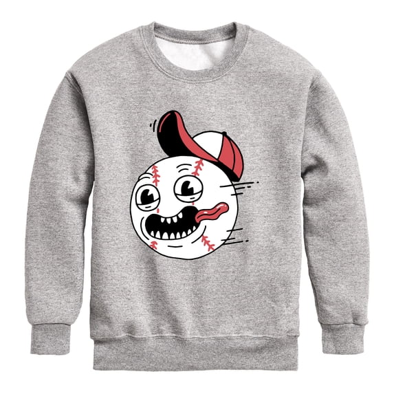 Instant Message - Fastball - Youth Boys Crew Fleece Sweatshirt