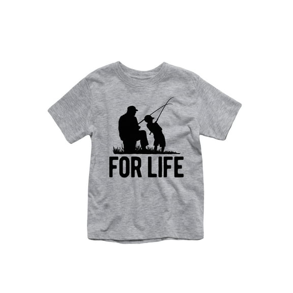 Instant Message - Father Son Fishing For Life -TODDLER SHORT SLEEVE TEE-3T