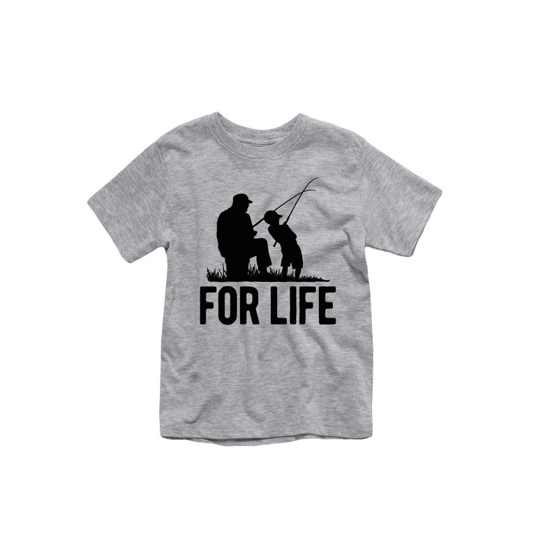 Instant Message - Father Son Fishing For Life -TODDLER SHORT SLEEVE TEE-4T