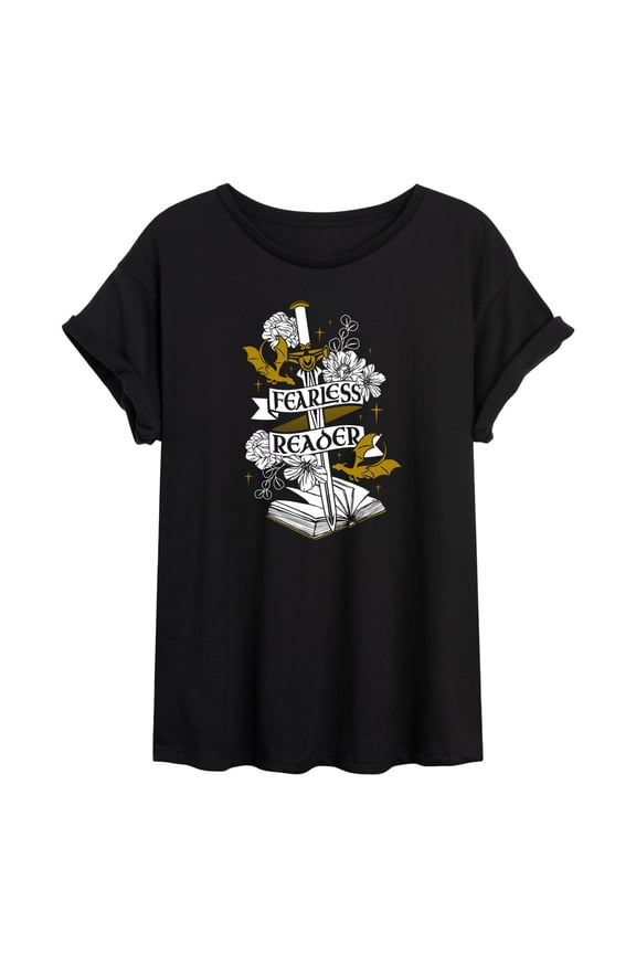 - Fearless Reader Oversized Graphic T-Shirt
