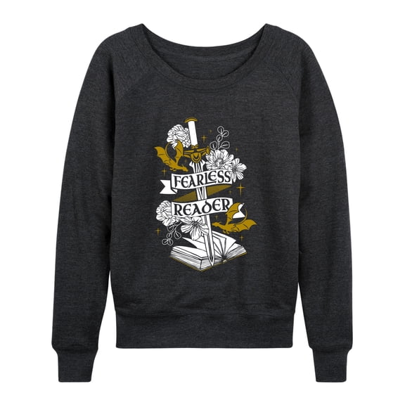 Instant Message - Fearless Reader - Women's French Terry Long Sleeve Pullover