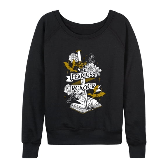 Instant Message - Fearless Reader - Women's French Terry Long Sleeve Pullover