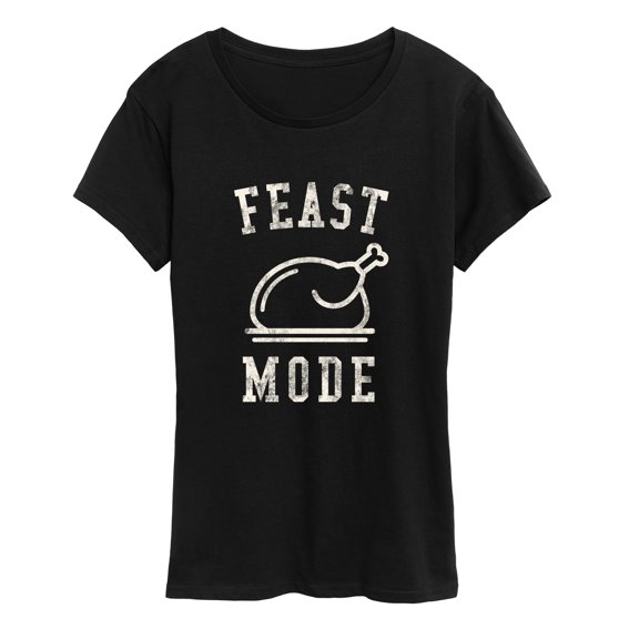 Instant Message - Feast Mode Turkey Short Sleeve Graphic T-Shirt