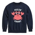 thumbnail image 1 of Instant Message - Feelin Crabby - Toddler & Youth Crewneck Fleece Sweatshirt, 1 of 6