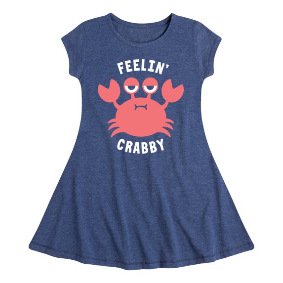 Instant Message - Feelin Crabby - Toddler & Youth Girls Fit & Flare Dress