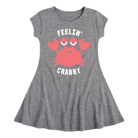 Instant Message - Feelin Crabby - Toddler & Youth Girls Fit & Flare Dress