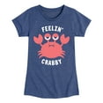 thumbnail image 1 of Instant Message - Feelin Crabby - Toddler & Youth Girls Short Sleeve Graphic T-Shirt, 1 of 6