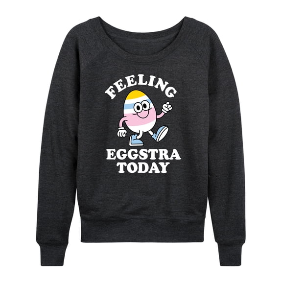 Instant Message - Feelin Eggstra - Women's Lightweight French Terry Long Sleeve Shirt