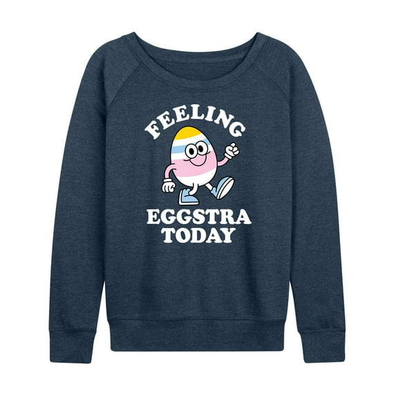 Instant Message - Feelin Eggstra - Women's Lightweight French Terry Long Sleeve Shirt