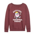 thumbnail image 1 of Instant Message - Feelin Eggstra - Women's Lightweight French Terry Long Sleeve Shirt, 1 of 6