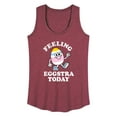thumbnail image 1 of Instant Message - Feelin Eggstra - Women's Racerback Tank Top, 1 of 6