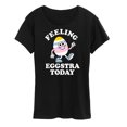 thumbnail image 1 of Instant Message - Feelin Eggstra - Women's Short Sleeve Graphic T-Shirt, 1 of 6