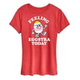 thumbnail image 1 of Instant Message - Feelin Eggstra - Women's Short Sleeve Graphic T-Shirt, 1 of 6