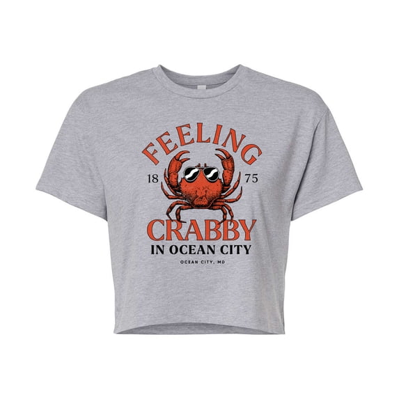 Instant Message - Feeling Crabby Ocean City Cropped Graphic T-Shirt