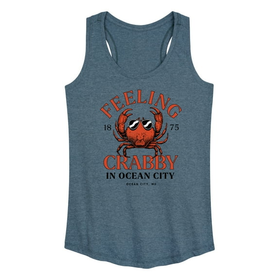 Instant Message - Feeling Crabby in Ocean City - Women's Racerback Tank Top