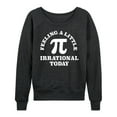 thumbnail image 1 of Instant Message - Feeling Irrational Today Pi - Women's Lightweight French Terry Long Sleeve Shirt, 1 of 6