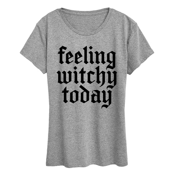 Instant Message - Feeling Witchy Today Black Short Sleeve Graphic T-Shirt