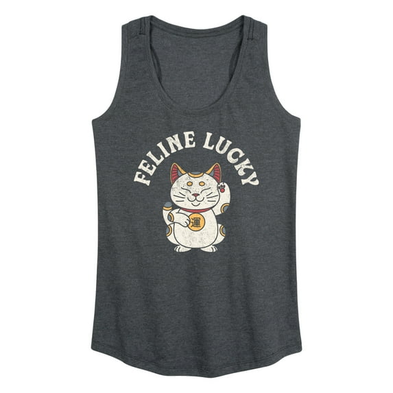 Instant Message - Feline Lucky - Women's Racerback Tank Top