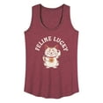 thumbnail image 1 of Instant Message - Feline Lucky - Women's Racerback Tank Top, 1 of 6