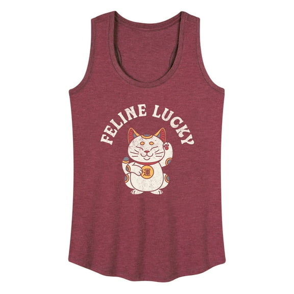 Instant Message - Feline Lucky - Women's Racerback Tank Top