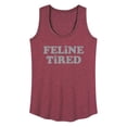 thumbnail image 1 of Instant Message - Feline Tired - Women's Racerback Tank Top, 1 of 6