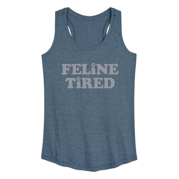 Instant Message - Feline Tired - Women's Racerback Tank Top