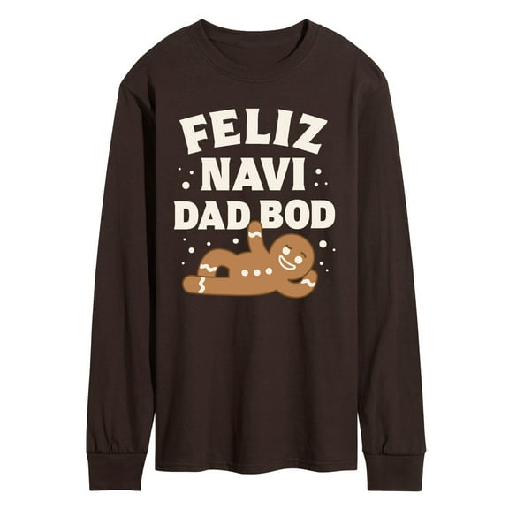 Instant Message - Feliz Navi Dad Bod - Men's Long Sleeve Graphic T-Shirt