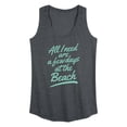 thumbnail image 1 of Instant Message - Few Days at the Beach - Women's Racerback Graphic Tank, 1 of 4