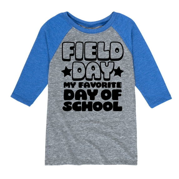 Instant Message - Field Day Favorite Day Of School - Toddler And Youth Raglan Graphic T-Shirt