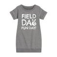 thumbnail image 1 of Instant Message - Field Day Fun Day Peace Sign - Toddler And Youth Girls Fleece Dress, 1 of 1