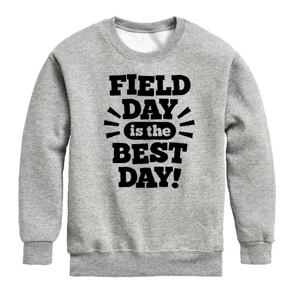 Instant Message - Field Day Is The Best Day - Toddler And Youth Crewneck Fleece Sweatshirt