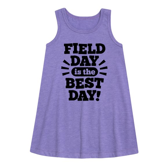 Instant Message - Field Day Is The Best Day - Toddler and Youth Girls A-line Dress