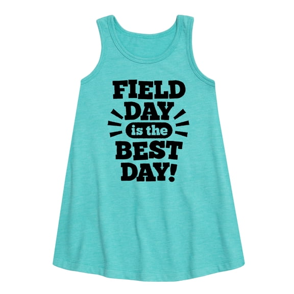Instant Message - Field Day Is The Best Day - Toddler and Youth Girls A-line Dress